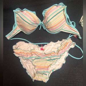 Victoria's Secret Pastel Striped Bikini